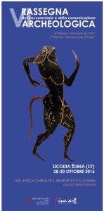 Il manifesto della VI Rassegna del Documentario e della Comunicazione archeologica di Licodia Eubea