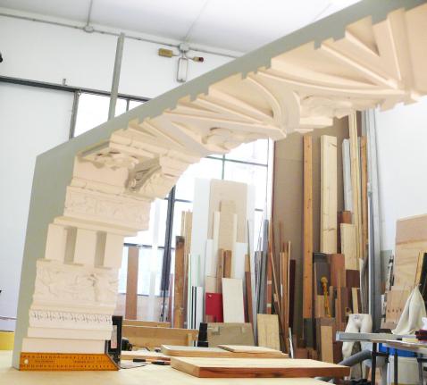 Un elemento del soffitto del tempio di Bel di Palmira ricostruito in 3D