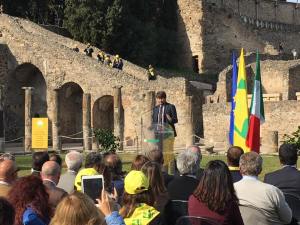 Il ministro Dario Franceschini alla presentazione di Eatstory a Pompei