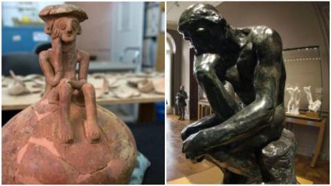 Secondo gli archeologi israeliani la statuetta in terracotta di 3800 anni fa sembra precorrere il "Pensatore" di Rodin
