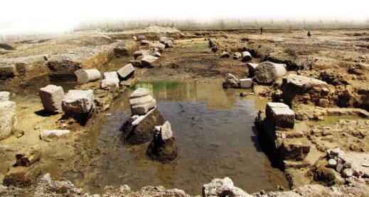 I resti del complesso tolemaico scavato nel quartiere moderno di Smouha ad Alessandria d'Egitto (foto Archeologia Viva)