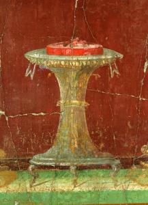 Affresco di Oplontis con la rappresentazione di una cassata