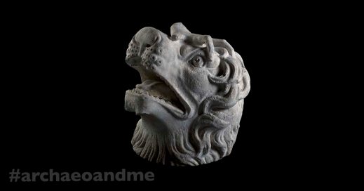 La testa di leone del gruppo Giustiniani: era esposta a Villa di Capo del Bove sulla via Appia