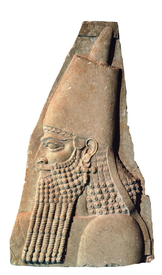 Frammento di un bassorilievo assiro con il ritratto di re Sargon II dal palazzo di Sargon a Khorsabad in Iraq (museo delle Antichità di Torino)