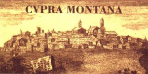 Un'antica stampa del borgo di Cupramontana 