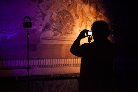 napoli_mann_attività di diagnostica sul mosaico del MANN-1_MG9516_foto-pedicini