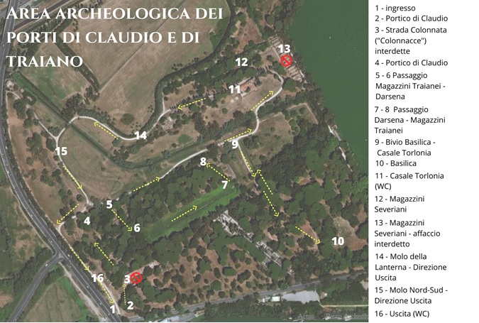 roma_fiumicino_porti-claudio-e-traiano_mappa-percorsi-di-visita_foto-pa-ostia