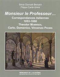 libro_Monsieur le professeur...Correspondences italiennes 1853-1888_copertina