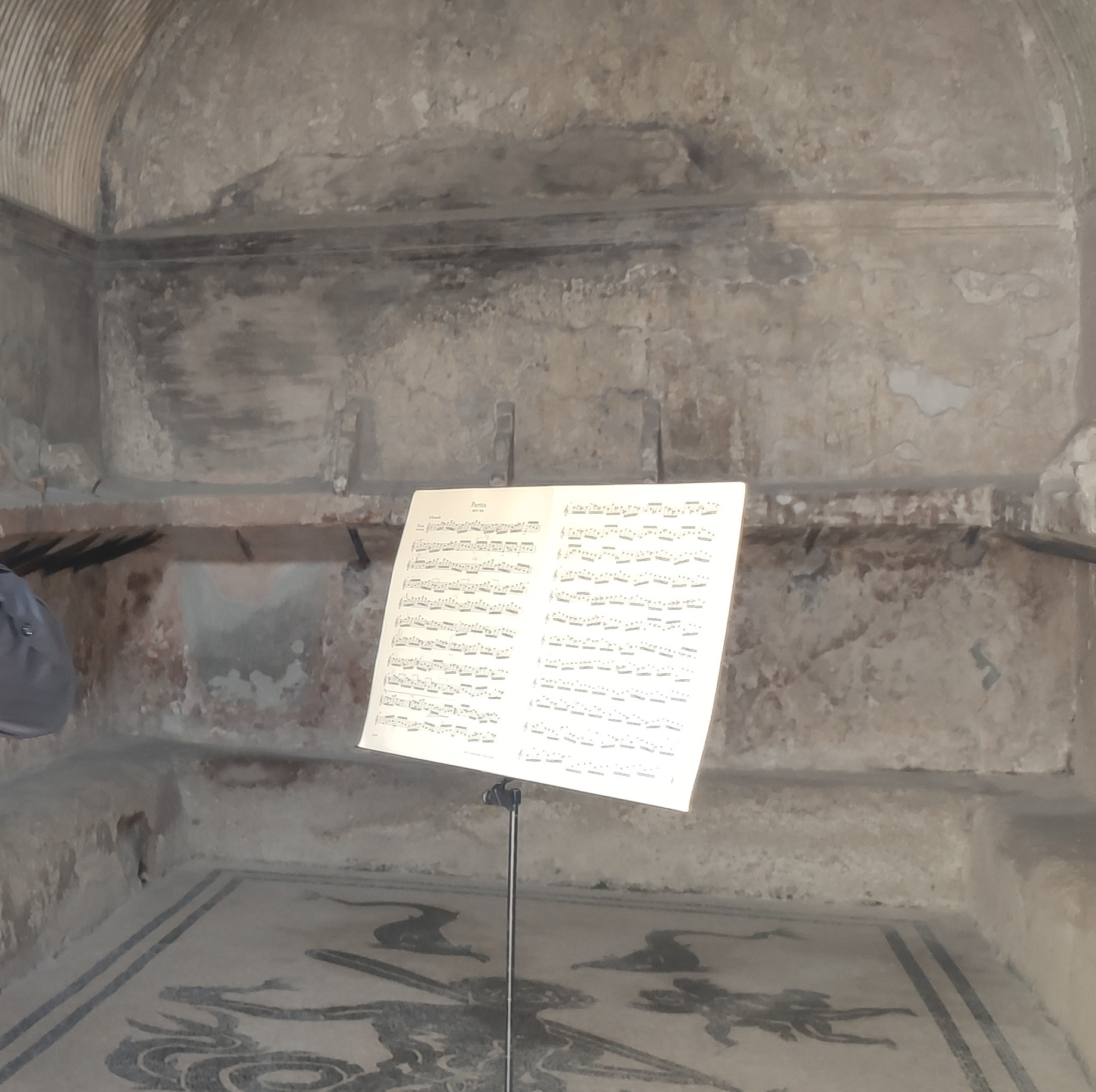 ercolano_festa-della-musica_un-leggio-tra-i-mosaici_foto-paerco