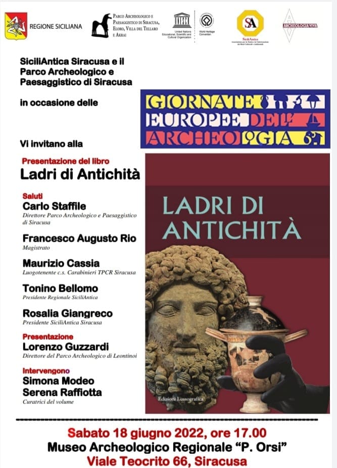 siracusa_archeologico_giornate-europee-archeologia_presentazione-libro_ladri-di-antichità_locandina