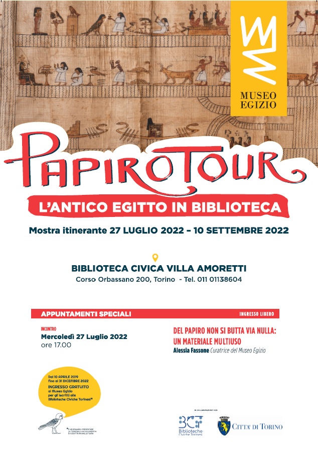 torino_egizio_papiro-tour_Del Papiro non si butta via nulla_locandina