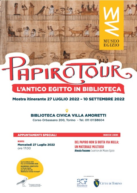 torino_egizio_papiro-tour_Del Papiro non si butta via nulla_locandina