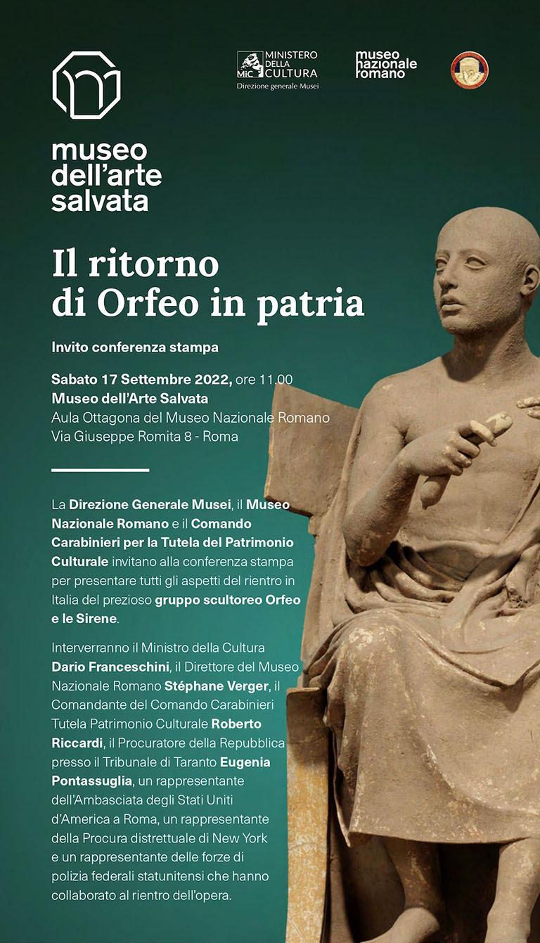 roma_museo-arte-salvata_Il ritorno di Orfeo in patria_locandina