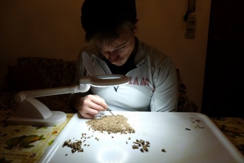 sant-anna-d-alfaedo_grotta-di-veja_scavo-unive_vaglio dei materiali di scavo_foto-di-Massimo-Arvali_unive