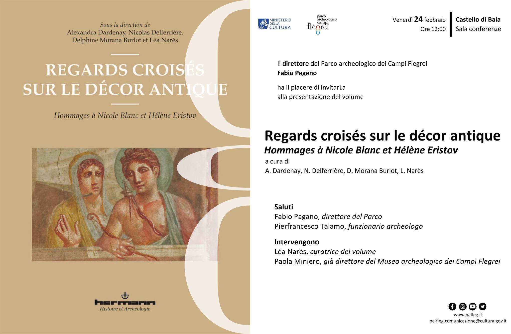 baia_castello_presentazione-libro-Regards croisés sur le décor antique-Hommages à Nicole Blanc et Hélène Eristov_locandina