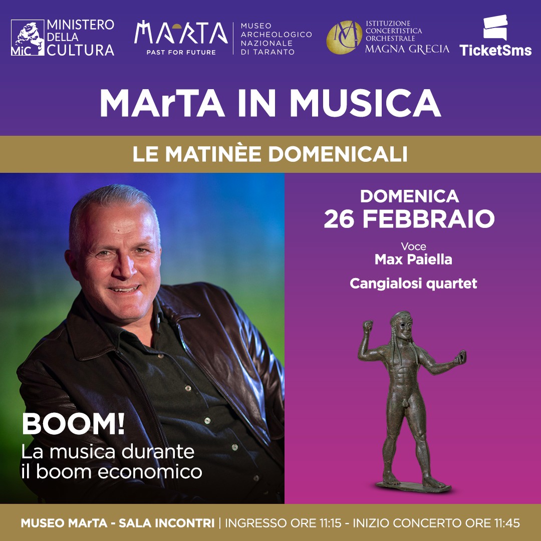 taranto_marta-in-musica_Boom-La-musica-durante-il-boom-economico_paiella-canglalosi-quartet_locandina