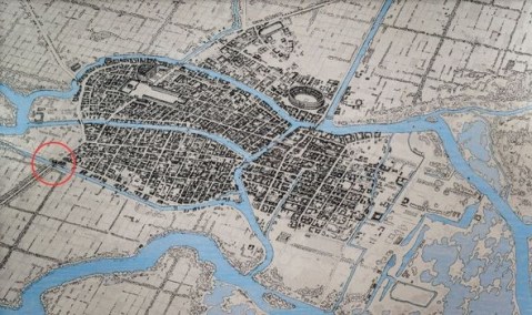 altino_archeologico_mappa-antico-abitato_santuario-nel-cerchietto_foto-drm-veneto