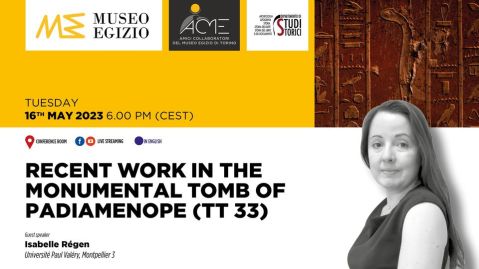 torino_egizio_conferenza-Recent-Work-in-the-Monumental-Tomb-of-Padiamenope_Isabelle-Régen_locandina