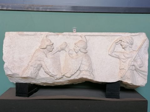 roma_colosseo_mostra-gladiatori-nell-arena_Rilievo-funerario-con-gladiatori-da-Nersae_foto-PArCo