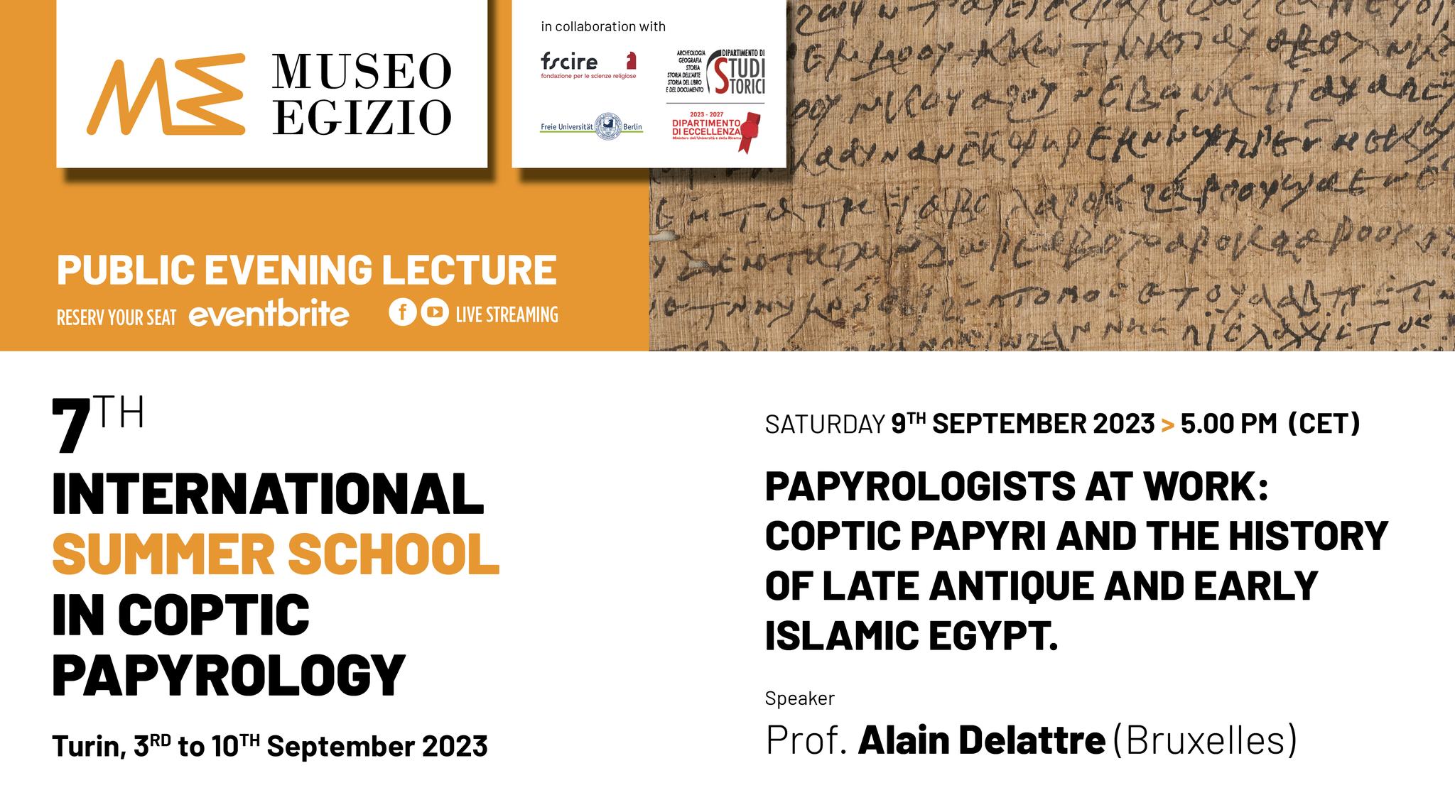 torino_egizio_papyrologist-at-work_alain-delattre_locandina