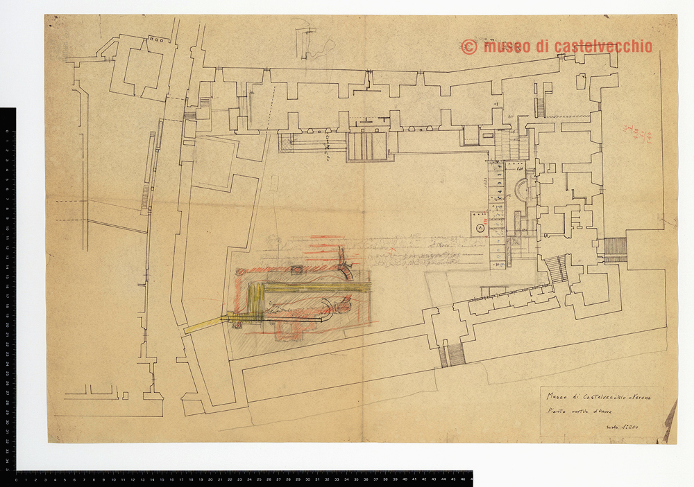 verona_castelvecchio_cortile_planimetria-generale-del-pianoterra-del-museo_foto-archivio-carlo-scarpa