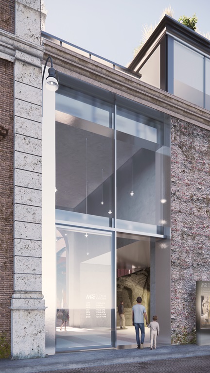 torino_egizio_bicentenario_progetto-OMA_ingresso-via-duse-e-tempio-di-ellesija_rendering_foto-OMA-rotterdam