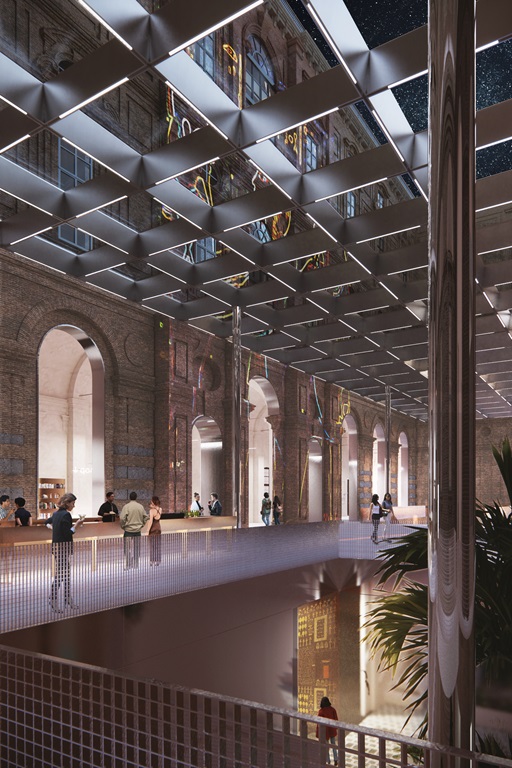 torino_egizio_bicentenario_rendering-piazza Egizia_by-night_foto-OMA-rotterdam