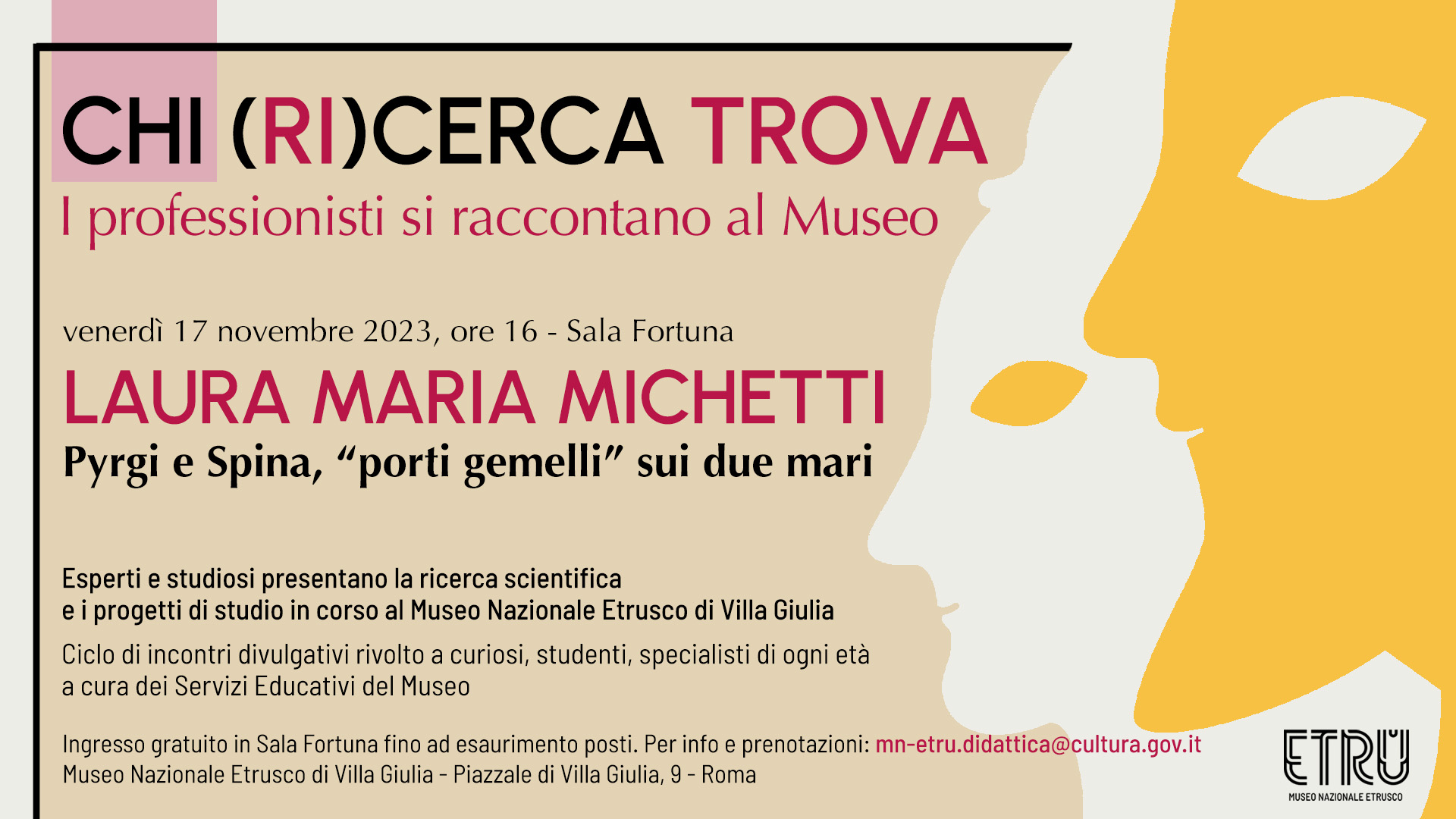 roma_villa-giulia_chi-ricerca-trova_incontro-laura-maria-michetti_locandina