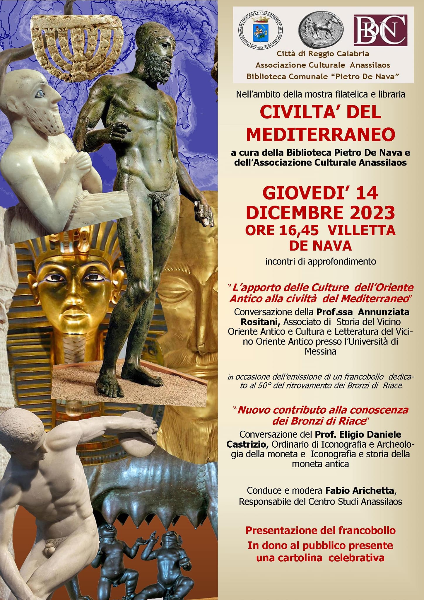 reggio-calabria_biblioteca-de-nava_civiltà-del-mediterraneo_francobollo-e-incontro_locandina