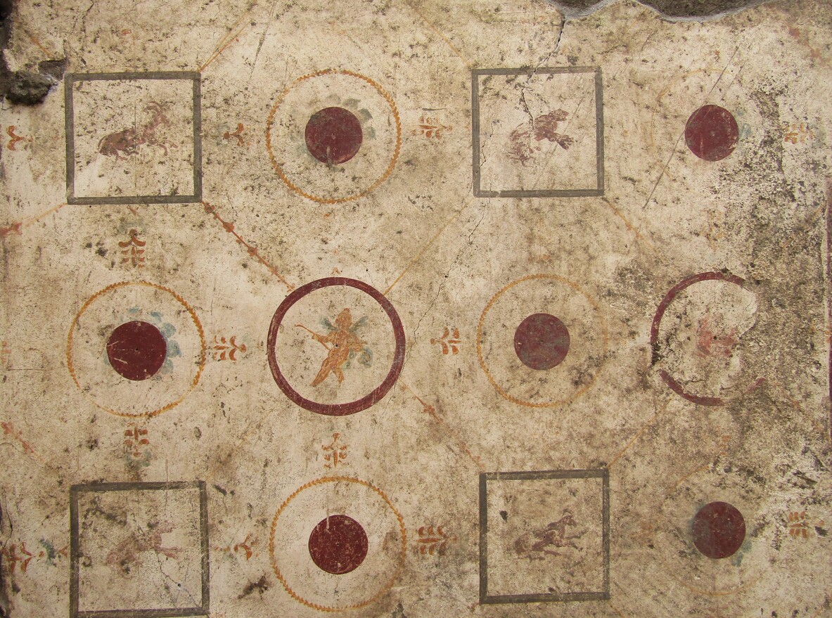 pompei_regio-IX_affresco-con-disegni-geometrici_foto-parco-archeologico-pompei