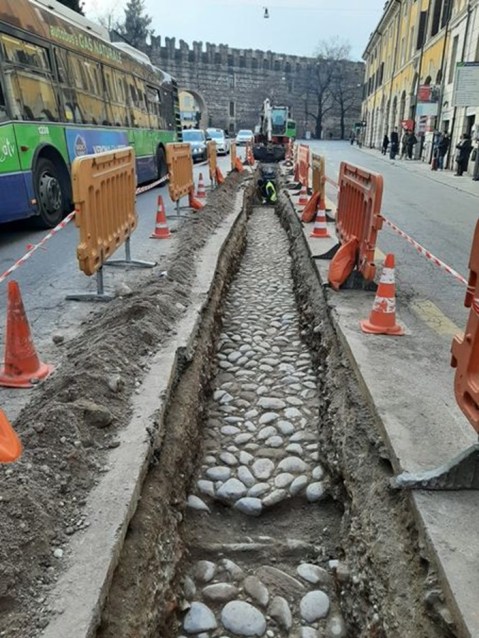 verona_sabap_scoperte-strade-antiche_ciottoli-otticenteschi_foto-sabap-vr