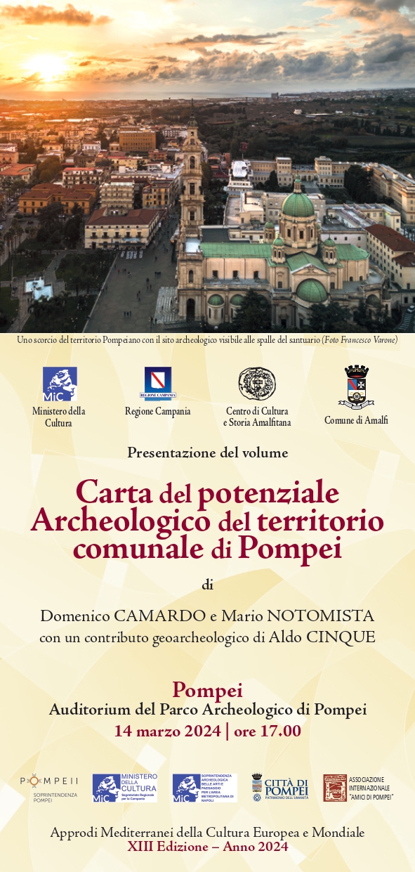 pompei_auditorium_amici-di-pompei_libro-Carta-del-potenziale-archeologico-del-territorio-comunale-di-Pompei_presentazione_locandina