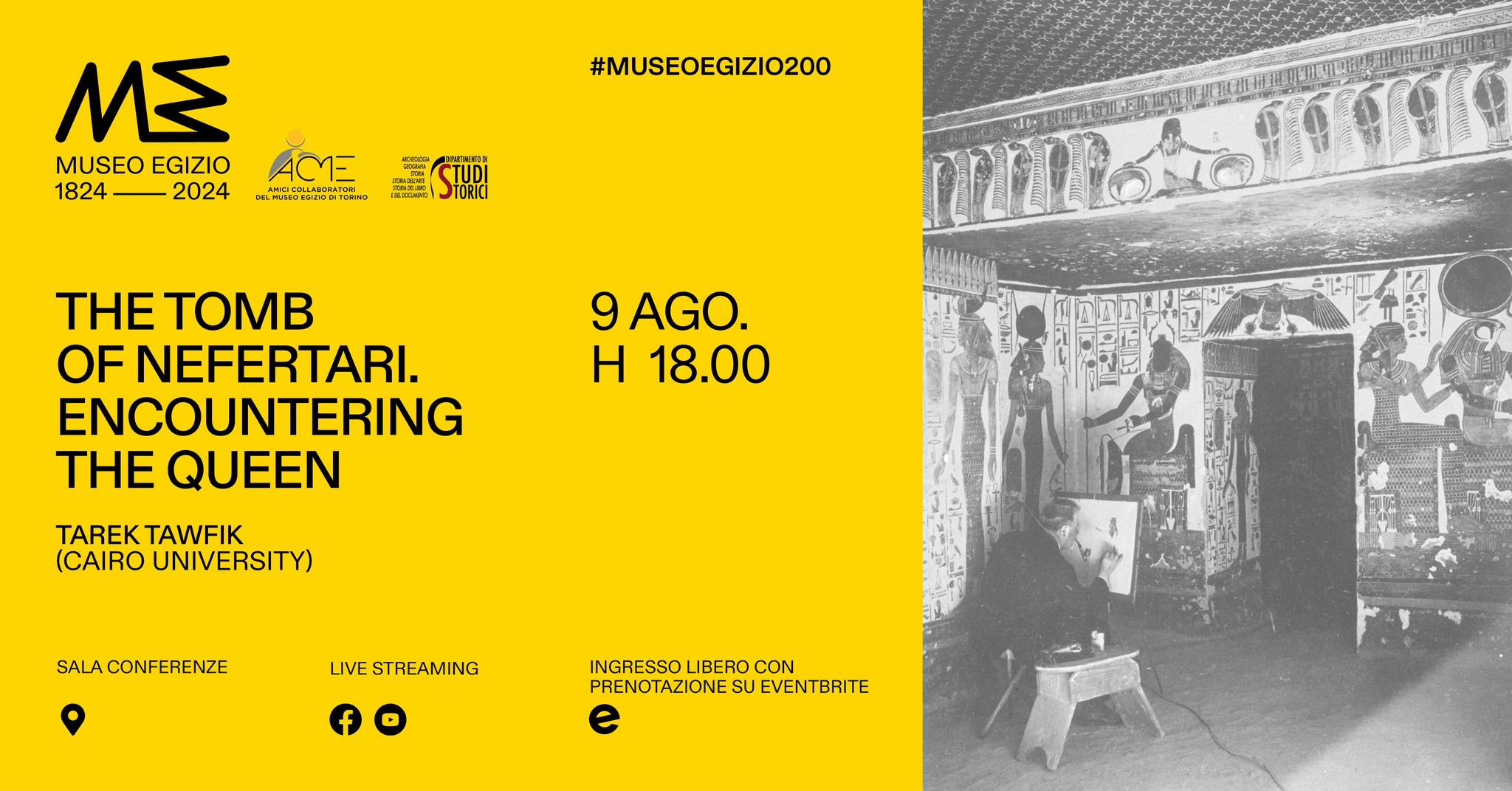 torino_egizio_conferenza-the-tomb-of-nefertari-encountering-the-queen_tarek-tawfik_locandina