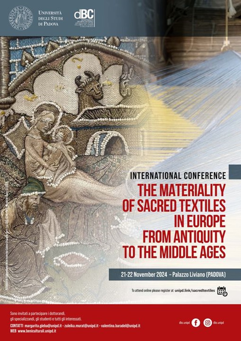 padova_liviano_international-conference-the-materiality-of-sacred-textiles-in-europe-from-antiquity-to-the-middle-ages_locandina