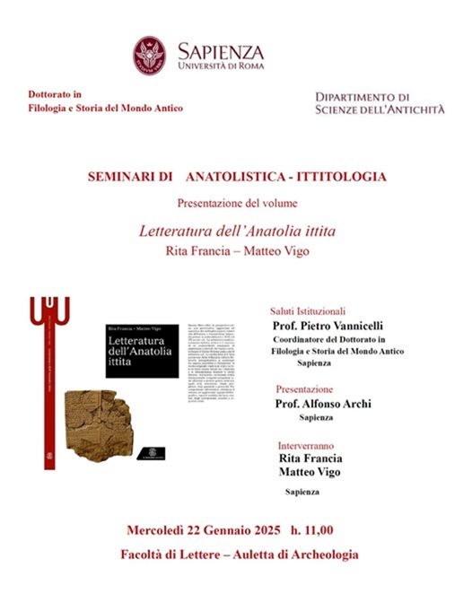 roma_sapienza_libro-letteratura-dell-anatolia-ittita_presentazione_locandina