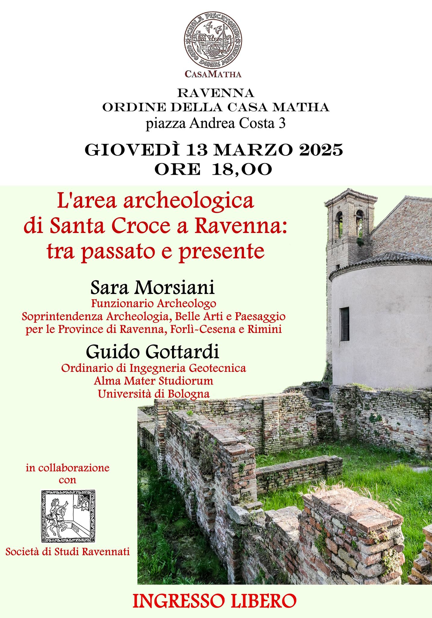 ravenna_casa-matha_conferenza-l-area-archeologica-di-Santa-Croce-a-Ravenna-tra-passato-e-presente_locandina
