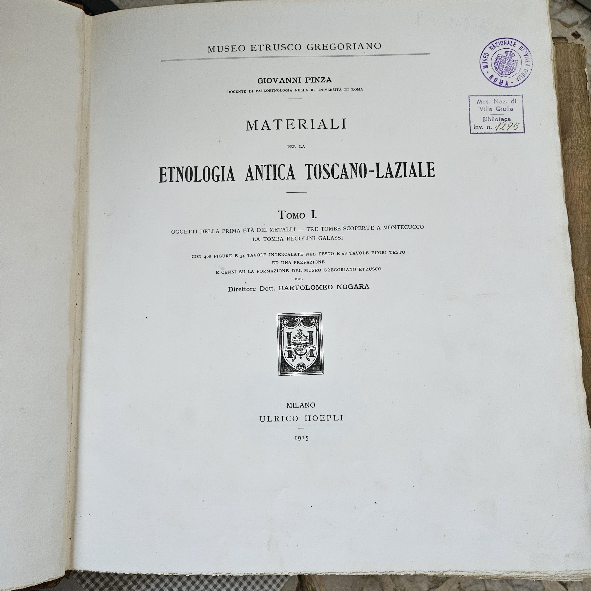 roma_villa-giulia_frontespizio-del-volume-di-Giovanni-Pinza_1915_foto-etru